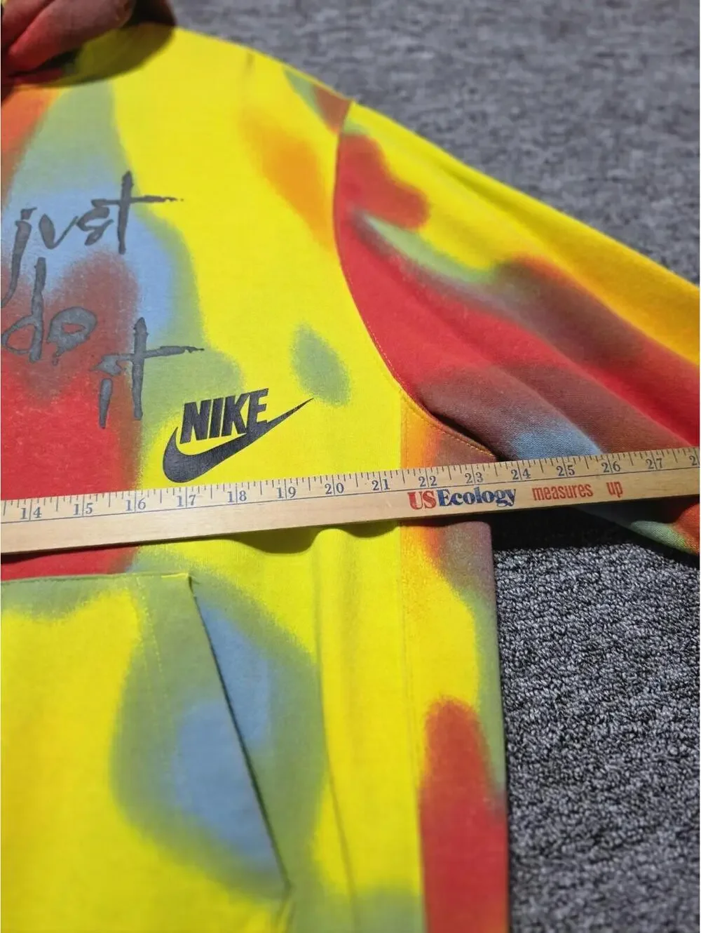 Nike Tie-Dye Pullover Hoodie in Yellow, Red, Blue